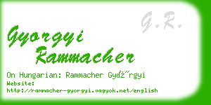 gyorgyi rammacher business card